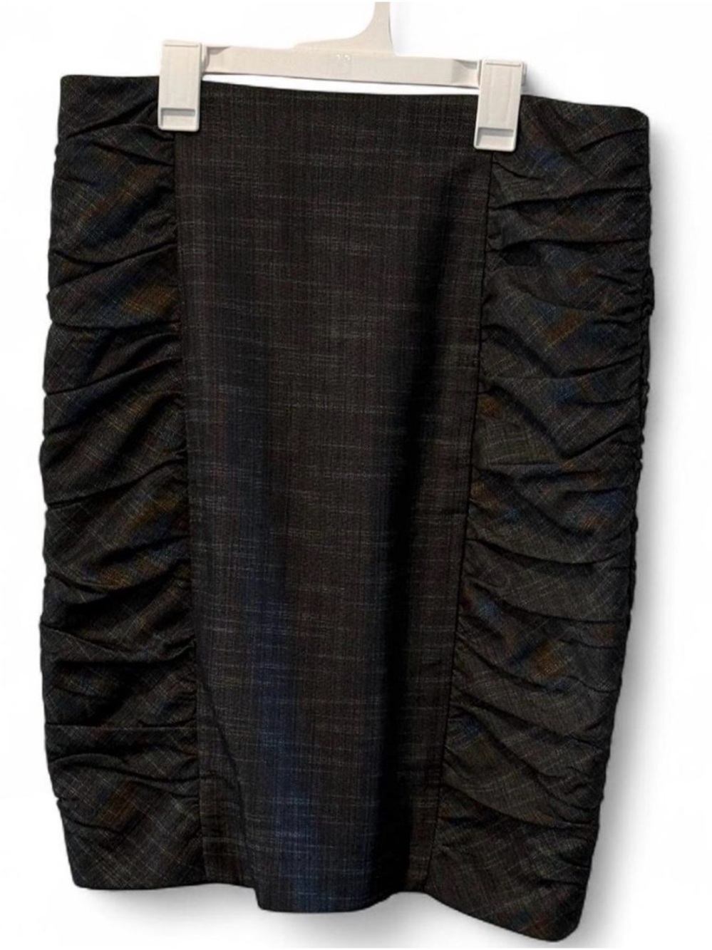 Cartonnier Black Ruched-Panel Pencil Skirt